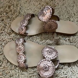 Rose Gold Jack Roger sandals
